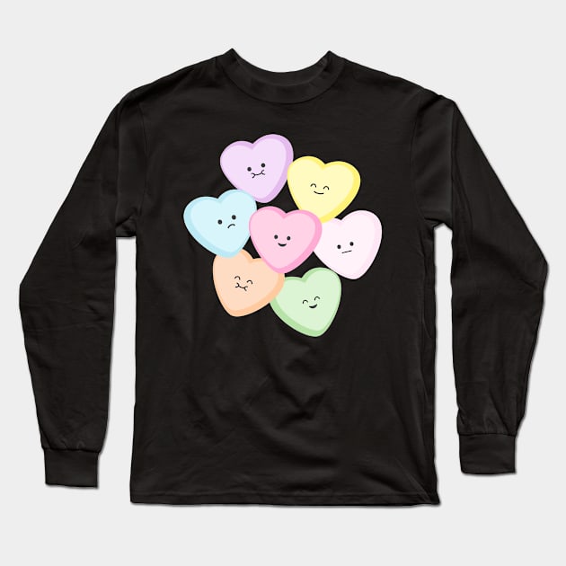 Candy Hearts | by queenie's cards Long Sleeve T-Shirt by queenie's cards